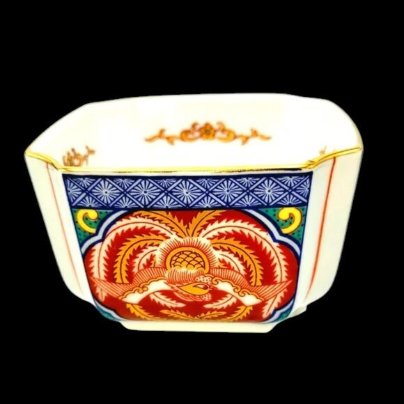 Vintage Gold Imari Porcelain Rice Serving Bowl Made in Japan Floral - Picture 2 of 9